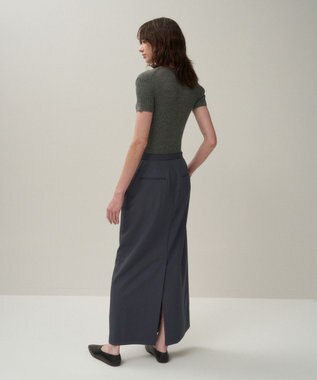 ATON RAMIE WOOL RIB | ショートスリーブセーター GRAY