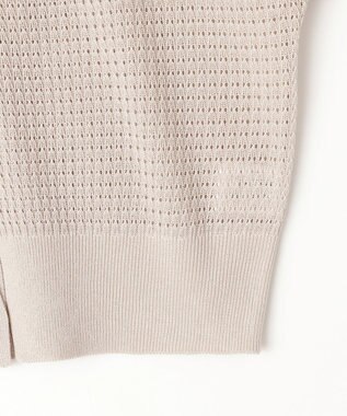 ANY 【洗濯機可】アイレットパターンカーデガン サンドベージュ