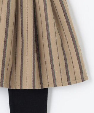 ANY KIDS ストライプスカッツ ベージュ系ストライプ