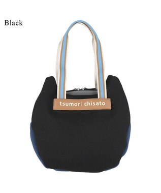 tsumori chisato CARRY ネコかおウレタン ショルダーバッグ 中サイズ 猫モチーフ トートバッグ ブラック