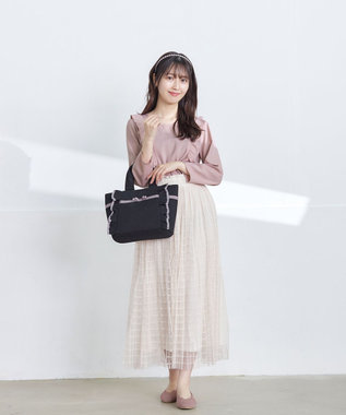 Tiaclasse 【洗える】フリルブラウス ピンク