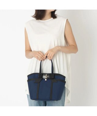LANVIN en Bleu LANVIN en Bleu ランバンオンブルー ジュール トートバッグ ポーチ付 M ネイビー