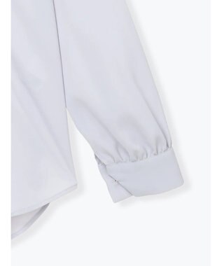 Te chichi フロントフリルバイカラーブラウス グレー