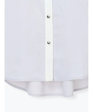 Te chichi フロントフリルバイカラーブラウス グレー