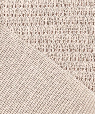 ANY 【洗濯機可】アイレットパターンカーデガン サンドベージュ