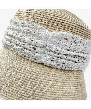 林八百吉商店 un chapeau  リネンブレードハット ホワイト