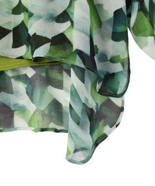 YECCA VECCA [2SET]キャミ付きシアージオメ柄シャツ Green