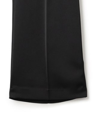 23区 【APPLAUDIR】クリアダブルサテン ワイドシルエットパンツ ブラック系