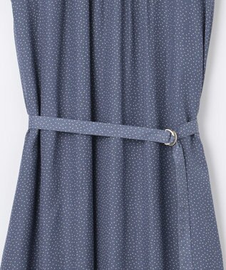 ANY SIS 【ベルト付き】ミニドット ノースリーブワンピース ダルブルードット