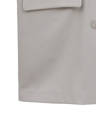 earth music&ecology 半袖サイドドロストジャケット Gray Beige