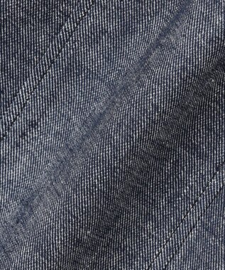 自由区 【洗える】コットンリネンシャンブレー スカート インディゴ系