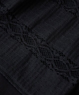 earth music&ecology フレア袖レースプルオーバー Black