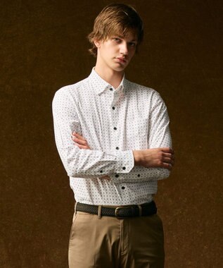 【オーガニックコットン使用・自然なストレッチ性】JOE COTTON ストレッチオックスペイズリー シャツ