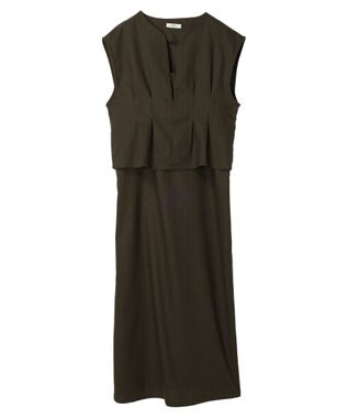 earth music&ecology ＳＥＴ２点ヘリンボーンベスト＋キャミドレ Black