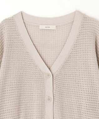 ANY 【洗濯機可】アイレットパターンカーデガン サンドベージュ