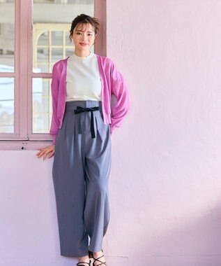 Feroux シアーニット カーディガン ライラック系