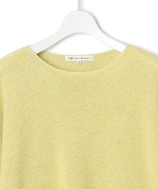 23区 【Oggi3月号掲載/洗える】コットンギマ クロップド ドルマン ニット イエロー