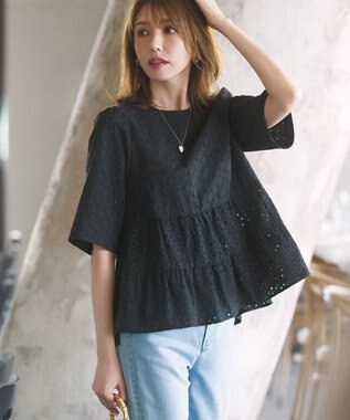 組曲 ハーフパールハート ネックレス ゴールド系