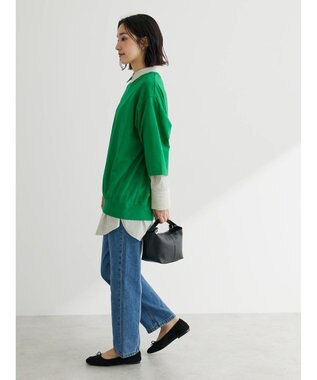 Green Parks コットンＵＳＡミニ裏毛七分袖トレＴＥＥ Green