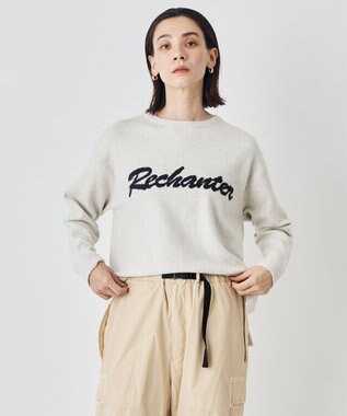 ふわふわニット ロゴジャガード