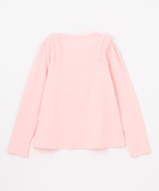 ANY KIDS チュールフリル 長袖Tシャツ ピンク