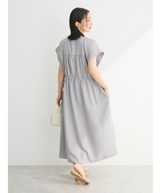 Green Parks ・ＥＬＥＮＣＡＲＥ　ＤＵＥリネンライクドロストワンピース Gray