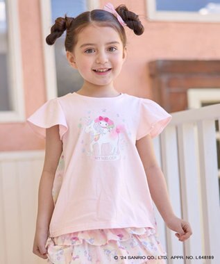ANY KIDS 【サンリオキャラクターズ×any FAM】バックシャンTシャツ ピンク×マイメロディ