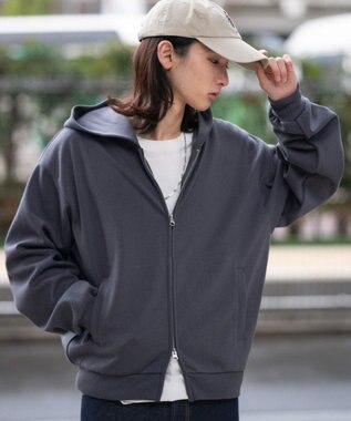 WEGO 【ユニセックス着用ITEM/SMLサイズ展開】ボンディングZIPパーカー ブラック中濃色