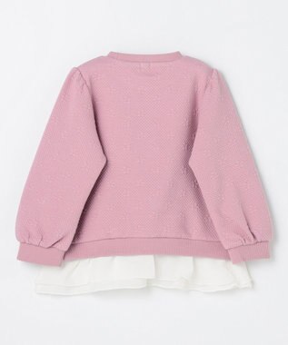 組曲 KIDS 【110-140㎝】フラワーキルト トレーナー ラベンダー