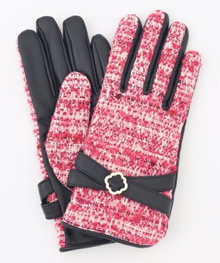 TOCCA TWEED GLOVE 手袋 レッド系