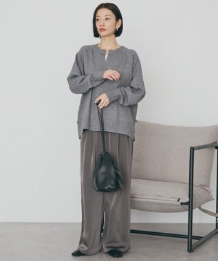 AMERICAN HOLIC バイパチカフタンラグランニットプルオーバー Light Gray Mixture