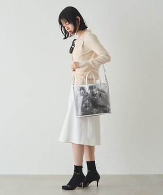 russet 【PEANUTS×russetコラボ第三弾】クリアトート×巾着セットバッグ(CE-1592) Monogram