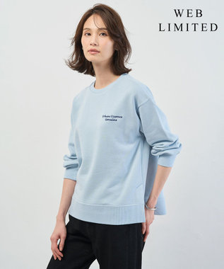 J.PRESS LADIES S 【WEB限定】ロゴ裏毛 スウェット サックス系