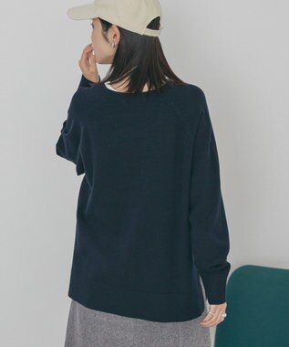 AMERICAN HOLIC バイパチカフタンラグランニットプルオーバー Navy