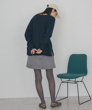 AMERICAN HOLIC バイパチカフタンラグランニットプルオーバー Navy