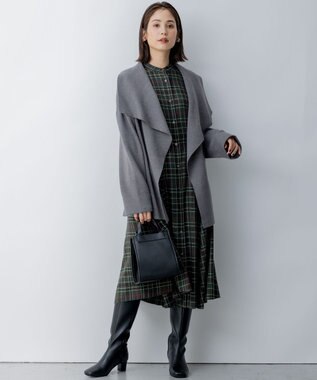 組曲 【軽羽織】ショールカラー カーディガン ライトグレー系9