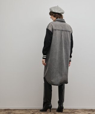 GRACE CONTINENTAL ニットスリーブデニムワンピース ブラック