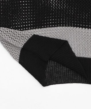 WEGO オフショルメッシュニット グレーボーダー