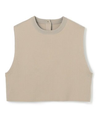 UNFILO L フォルムニット クロップドベスト カーキ