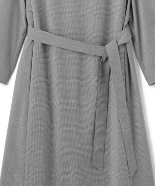 23区 【洗える】TRハウンドトゥース ワンピース ブラック系