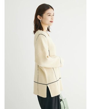 Green Parks ・Ｐｅｔｉｔ　Ｆｌｅｕｒ　Ｖネックラインニットチュニック Ivory