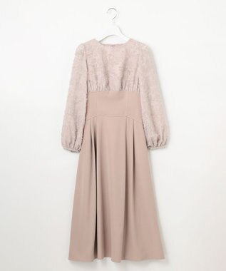 Feroux 【尾﨑真衣さんコラボ商品】コルセットデザイン 綺麗シルエットワンピース ピンクベージュ系