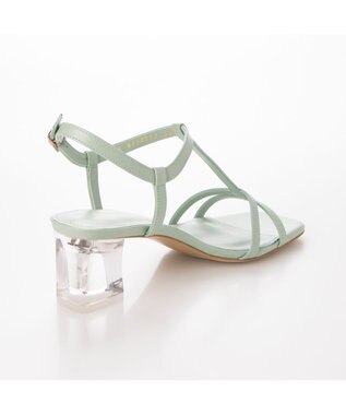MODE ET JACOMO <MODE ET JACOMO>クリアヒールストラップサンダル グリーン