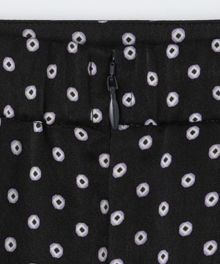 J.PRESS LADIES L 【洗える】ピーチサテン 幾何プリント スカート ネイビー系5