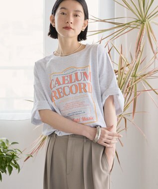 AMERICAN HOLIC レコードグラフィックＴシャツ Gray Mixture