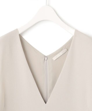 ICB 【WEB限定・洗える】BackSatinGeorgette ジャンパースカートワンピース ベージュ系