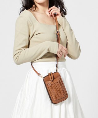 LA BAGAGERIE 【veganview】v piece mesh smartphone shoulder bag