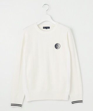 23区GOLF 【WOMEN】【洗える】ストレッチカラー ニット ホワイト系