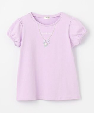 ANY KIDS ネックレス モチーフ Tシャツ ラベンダー（ユニコーン）