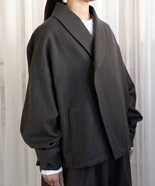 muuc リネンウールのショールカラージャケット